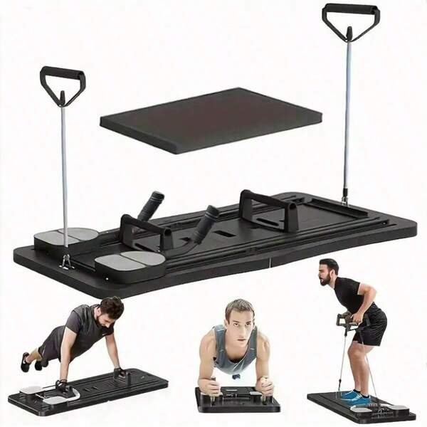 Tabla de entrenamiento funcional multiusos 6 en 1, ligera, flexible y transpirable para entrenamiento de core, rueda abdominal con retorno automático, equipo de gimnasio para el hogar, deportes, gimnasio, ejercicio en casa, rueda abdominal, rodillo abdominal