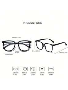1pc Female Glasses,Watching Computer, Watching TV, Playing Games, Looking At Mobile Phones, Transparent Lens Fashion Glasses(No Glasses Case) - Multicolor - View 5