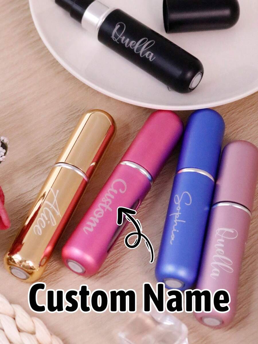 LICVIC Custom Name Perfume Bottle,Personalized Travel Perfume Bottle Refillable,Customized Mini Perfume Bottle,Customizable Bridal Party Gifts,Birthday Gifts,Bridesmaid Gifts,Multifunctional,Travel,Portable,Liquid Bottle,Suitable For Men,Women,Besties,Girlfriends,Boyfriends,Colleagues,Exquisite,Unique GiftsChristmas Beauty Accessories