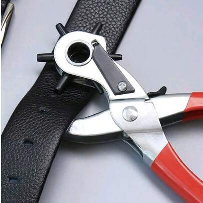 1pc Leather Hole Punch Pliers, Rotary Sewing Machine Leather Belt Hole Punch Tool