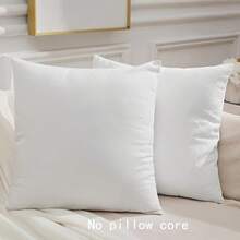 1 Piece White Pillow Cover, Hypoallergenic Polyester Fiber Sofa & Home Decorative Pillow Case, Machine Washable, Insert Not Included - White - View 3
