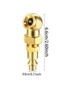 2件套[气动接头套装] 2件套便携式球形气嘴气动接头套装 | 1/4英寸NPT轮胎充气嘴，适用于汽车，带标准快速接头和压力表的空气压缩机配件