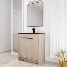 30 Inch Freestanding Bathroom Vanity With Black Ceramic Sink & 2 Soft-Close Cabinet Doors - Multicolor - View 11