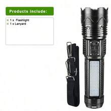 1000000LM Most Powerful LED Flashlight Rechargeable Type-C Flashlight Long Range 6000M Tactical Torch Light For Fishing Hunting - 1500W - A - View 2