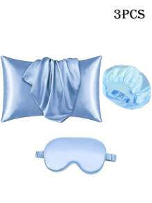 10pcs Sleep Hair Styling Tools Set, Curler 1pc Silk Pillowcase For Hair And Skin Queen Set, Silk Heatless Curling Set, Overnight Curling Iron, 1pc Sleep Soft Eye Mask, 1pc Sleep Silk Nightcap, Sleep Essential Set