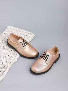 Spring New British Style Fashion Boys' Middle & Large Kids Tuxedo Loafers, Stage Performance Shoes - Champagne - View 4