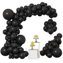 100pcs Plain Solid Color Balloon Set, Balloon Chain, Birthday Party, Wedding, Anniversary, Bachelor Party, Bachelorette Party, Graduation, Back To School, Housewarming, Retirement Party, Halloween, Christmas, New Year, Wedding Decoration Balloon Set