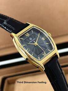 Pablo Raez 1 件 18K 金珠宝女式手表顶级全新酒桶形 IPG 镀不锈钢表壳奢华女士腕表夏季配饰 50 米防水罗马数字显示女士休闲时尚石英表黑色超细纤维皮革手链真条刻度透明白色表盘女式复古高级腕表适合日常使用教师礼物送给母亲或女朋友的流行款式派对装饰毕业婚礼礼物 - 均碼 - 查看 8