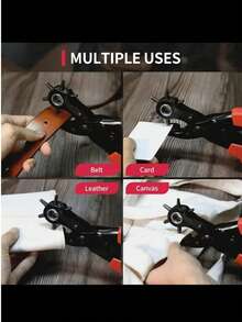 1pc Leather Hole Punch Pliers, Rotary Sewing Machine Leather Belt Hole Punch Tool