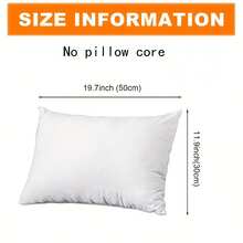 1 Piece White Pillow Cover, Hypoallergenic Polyester Fiber Sofa & Home Decorative Pillow Case, Machine Washable, Insert Not Included - White - View 10