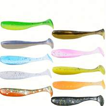 1 Pack Of 50pcs, 3.5cm/1.38in Soft T-Tail Fishing Lures, Fishing Baits For Lure Fishing, Outdoor Sea Fishing, Fishing Tackle (Mixed Colors)