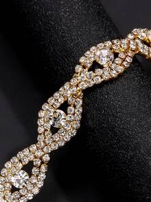 1 Pc Sexy Golden Devil Eye Rhinestone Thong, Summer Bikini Jewelry Accessory For Beach Wear - Stl2961 Gold - View 5
