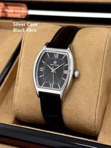 Pablo Raez 1 件 18K 金珠宝女式手表顶级全新酒桶形 IPG 镀不锈钢表壳奢华女士腕表夏季配饰 50 米防水罗马数字显示女士休闲时尚石英表黑色超细纤维皮革手链真条刻度透明白色表盘女式复古高级腕表适合日常使用教师礼物送给母亲或女朋友的流行款式派对装饰毕业婚礼礼物 - 均碼 - 查看 18