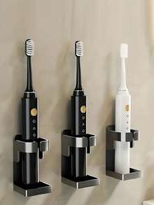 Electric Toothbrush Holder, Wall-Mounted Toothbrush Rack For Home, Bathroom Toothbrush Storage Organizer, Seamless Toothbrush Stand, Suitable For 90% Electric Toothbrushes, Bathroom Accessories, Home Decor, Household Furniture - Multicolor - View 1