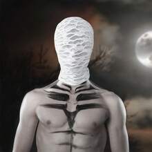 Máscara facial con vendaje completo rasgado para Halloween, adultos, cosplay, capucha, sombrero para juegos de rol, accesorios de disfraces para fiestas. - Blanco - Ver 4