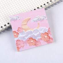 1 Notebook, 80 Sheets Oil Painting Style Sticky Notes, High-Quality Student/Planner Use, Minimalist Ins Style Landscape Memo Pad (Random) - Square - View 9