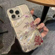 For IPhone 17 16 15 14 13 12 11 XS Plus Pro Max, Oil Painted Python Lotus, Unique Aesthetic Personality, Provides Shock Protection And Comfortable Grip. It's Perfect For Everyday Use Or As A Gift. - 無色 - 查看 2