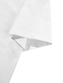 Áo thun nam cổ tròn tay ngắn dáng rộng thoải mái, thời trang và thể thao cho mùa hè - trắng - Xem 7