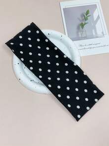 1件/2件/3件装 女士优雅甜美波点印花弹力运动头带，适合日常、健身、跑步、瑜伽等场合，吸汗发带头巾，时尚发饰，波西米亚风头带，优雅秋冬发饰，适合女士度假装扮，柔软头巾