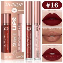 DUNUF Lip Gloss Lip Oil Set 2 Pieces Set Not Easy To Stick Cup Matte Lip Gloss Set Waterproof Long-Lasting Non-Fading Moisturizing - Multicolor - View 22