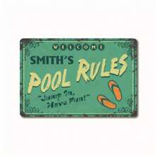 Customized Vintage Metal Tin Name Plate - Personalized Family Brand For Home, Bar And Garage Decor, Durable And Rust-Resistant, Pre-Drilled Holes For Easy Hanging