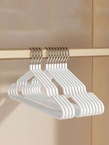 10/20 piezas Perchas de plástico versátiles sin recubrimiento con ranuras, ideales para organizar la ropa en dormitorios y hogares, perfectas para el secado de adultos, diseño ahorra espacio para una gestión eficiente del armario, esencial para la renovación estacional del armario, duraderas y ligeras para uso diario, mantenga su ropa ordenada y sin arrugas, perfectas para todo tipo de prendas, mejore la estética de su armario con estas perchas funcionales, imprescindibles para la organización de vuelta al colegio y las vacaciones.