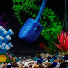 1pc Aquarium Cleaning Brush, Double-Sided Sponge Brush With Long Handle, For Fish Tank, Algae Cleaning, Kitchen, Home, Hotel, Bathroom