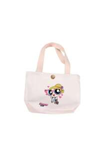 THE POWERPUFF GIRLS Minimalist Flying Policewoman Canvas Tote Bag Simple Canvas Bag Portable Fabric Storage Bag Fashion Small Wallet Daily Casual Lipstick Data Cable Storage Bag Canvas Tote Bag For Women Wallet Mini Wallet Purse Wallet Travel Wallet Coin Wallet