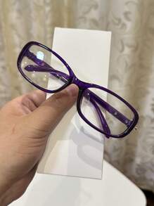 1pc Women's Casual Retro Plain Glass Eyeglasses, Suitable For Daily Wear And Street Style