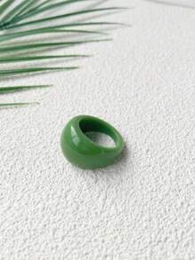 1pc Retro Minimalist Resin Ring, Fashion & High-Quality, Suitable For Daily Wear
