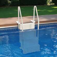 Swimming Pool Ladder, 4-Step Double Handrails Stairs With Non-Slip Heavy Duty Steps, Max Load Capacity 400 Lbs, For 48-54 In Inground & Above-Ground Pools Of Any Decking Surface, Milk White - Milk White - View 1