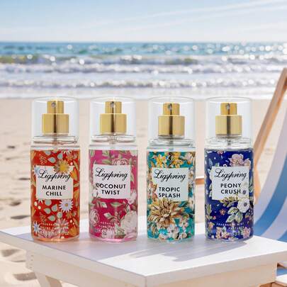 Ligspring 1pc/88ml Small And Simple Portable Home Fragrance Air Freshener Spray, Containing Coconut, Peony, Tropical Rainforest, Ocean And Other Fresh And Natural Floral Scents, Natural Ingredients, Long-Lasting Fragrance, Suitable For Bedroom Decoration, Car Fragrance, Kitchen Freshness, Home Office Soothing Mood, Relieving Stress, And Also A Perfect Gift For Family, Relatives And Friends On Birthdays And Graduations