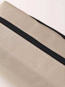 1 pieza Estuche de lápices de lona de unicolor personalizado con bordado multifuncional, estuche de lápices personalizado con texto personalizado - gran capacidad, bolsa de almacenamiento - perfecto para útiles escolares, esenciales de oficina, multifuncional