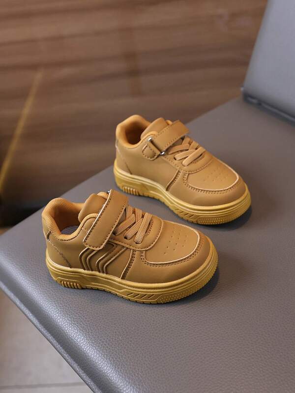 1 Pair Solid Color Lightweight & Comfortable Children Low-Top Flat Shoes, Toddler/Kids Canvas Sneakers For Spring/Fall 2025