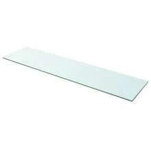 Glass Panel Set Of 2 Clear Toughened Glass 39.4 X 9.8 In-7321 - Multicolor - View 2