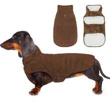 Metglad Double-Sided Fleece Dog Winter Coat, Windproof Warm Dog Jacket Vest, Small/Medium/Large Dog Pet Clothing - Coffee Brown - View 21