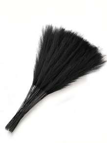 12/24pcs Artificial Reed Grass Boho Decor Faux Pampas Grass Large Tall Fluffy Artificial Fake Flower Bulrush Reed Grass For Vase Filler Farmhouse Home Kitchen Bohemian Decoration, Room, Wedding Party Decor (Black), Valentine Day, Gift Gifts Birthday Graduation
