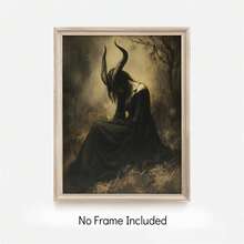Tranh in trên vải canvas chủ đề phù thủy Lilith - Phong cách Gothic Victoria, tranh sơn dầu ngoại giáo, trang trí nhà cửa | Tranh không khung, phù hợp cho phòng khách, phòng ngủ, nhà bếp, phòng tắm, lý tưởng để trang trí phòng. - Nhiều màu - Xem 3