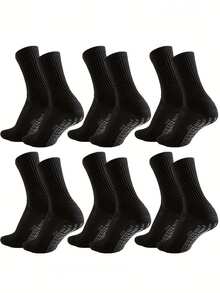 3/6 Pairs Of Mixed Color Men's Sports Socks, Enhancing Grip - Moisture Wicking Fabric _ Suitable For Football, Basketball, And Running. - Multicolor - View 9