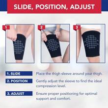 1Pair Compression Sleeve For Thigh And Hamstring - Ideal For Running, Includes A Brace And Wrap. Gym Accessories