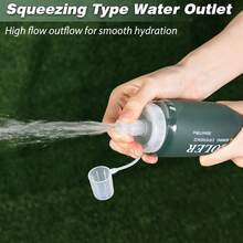 NEWBOLER 300ml/500ml TPU戶外運動水壺 可折疊軟水袋 跑步露營登山單車健身飲水瓶 - 彩色 - 查看 4