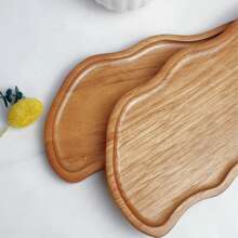 1pc Asymmetrical Rosewood Tray, Wooden Tray For Home Use, Tea Tray, Cup Tray, Breakfast Tray, Can Hold Pastries, Breads, Snacks, Desserts, Also Suitable For Commercial Serving Tray