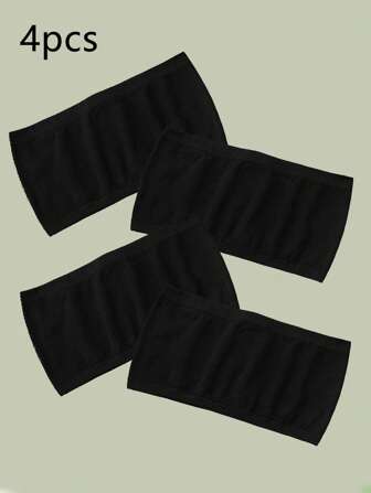 4 件女士粘合无缝无肩带胸罩文胸上衣，透气汗衫，隐形乳头罩带弹性