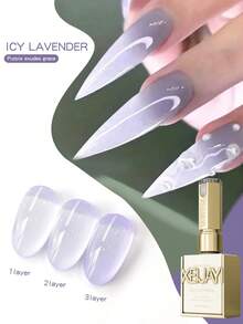 XEIJAYI 15ML 冰紫色凝胶指甲油，UV LED 浸染指甲油，假日 DIY 美甲设计，适合春夏美甲 - 紫色 - 查看 2