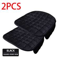 Funda de asiento de coche suave SEAMETAL, cojín de asiento automotriz de felpa amigable con la piel, protector de asiento antideslizante universal para sedán y SUV JEEJ - 2 unidades de frontal negro - Ver 15