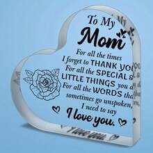 1 pieza Mom Birthday Gifts For Mom I Love You Mom Mothers Day Gifts Hug Heart Crystal Paperweight For Mom From Daughter Son For Christmas Mothers Day Birthday Thanksgiving Presents Halloween Mom Gift Heart - 1 - Ver 2