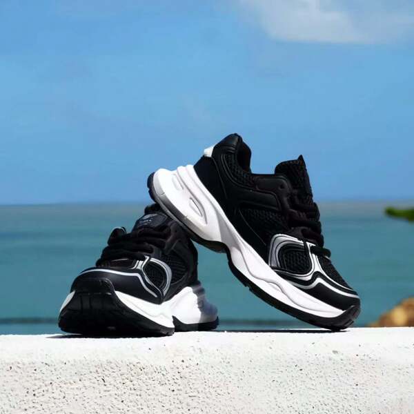 DESAI Neue modische Damen Lässig Sport Sneaker mit dicker Sohle, komfortabel, stylisch und auffallend, ein Muss haben