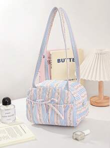1 Peça Bolsa de Transversal Estilo Fofo e Doce, Bolsa de Mão Rosa Pequena na Moda, Bolsa de Ombro Acolchoada Floral Portátil, Bolsa de Baixo do Braço Simples para Transporte, Bolsa Multiuso para Viagem e Maquiagem, Bolsas Versáteis para Presentes, Aniversário, Amigos e Professores