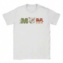 Brand For Women MoanaS Letters PuaS Maui Mother's Day T Shirt Unisex  100 Cotton T-Shirts Short Sleeve Tops - 白色 - 查看 1