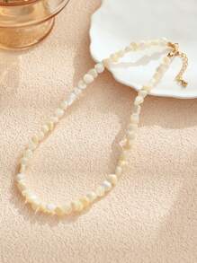 1/2/3/6/9pcs Multi-Color Natural Shell Asymmetrical Stone Sea Star Necklace Bracelet Set, Suitable For Women Spring/Summer Daily, Beach, Holiday & Casual Wear
